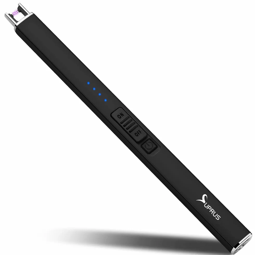 Briquet électrique à Arc SUPRUS USB Rechargeable Coupe-Vent sans Flamme avec Serrure de sécurité