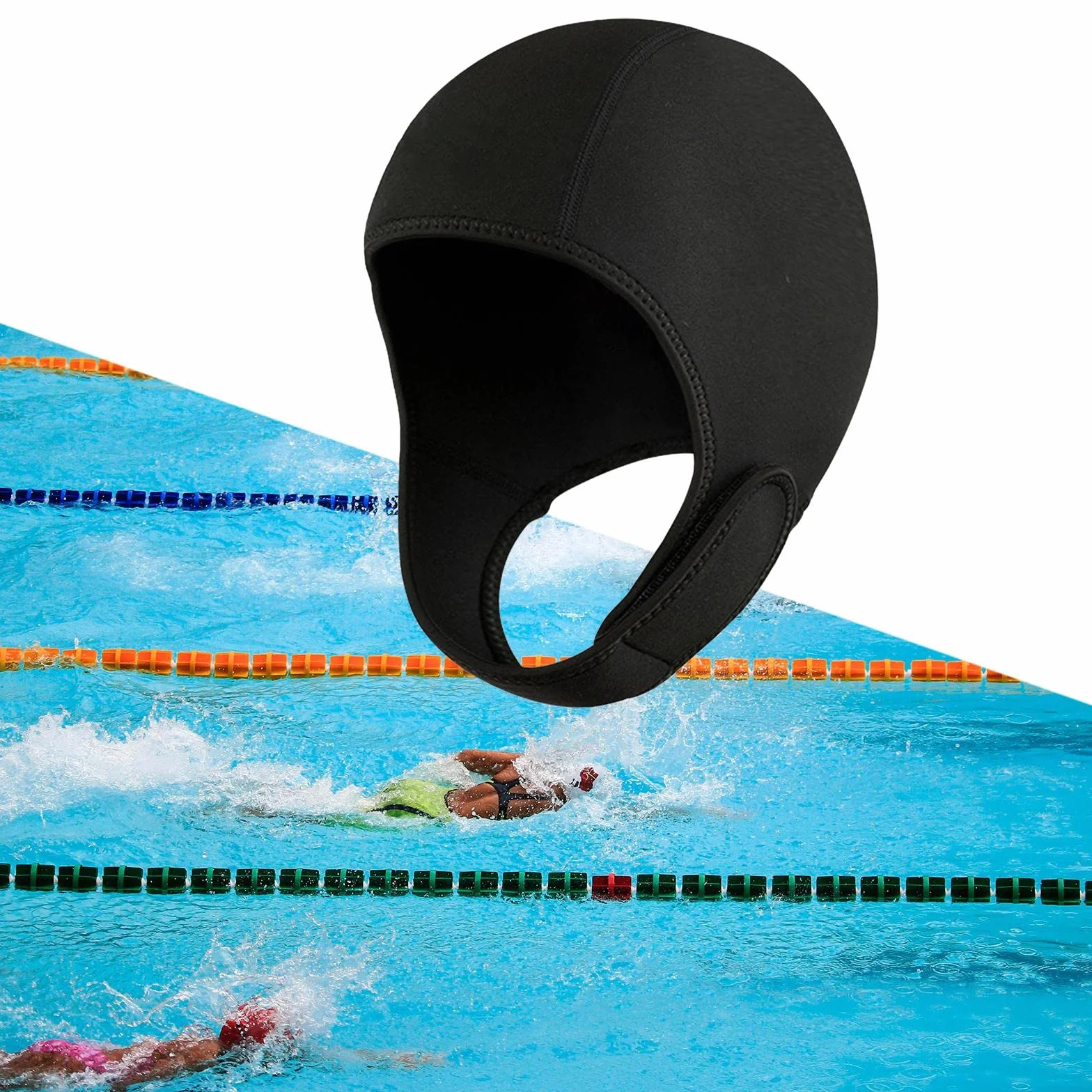 TOOYFUL Capuche De Plongée 2 Mm en Néoprène, Plongée Casquette, Surf Cap, Cagoules De Plongée pour Combinaison De Plongée, Bonnet De Surf, Bonnet De Bain pour Femme, Homme, Surf, Canoë, Voile, Noir