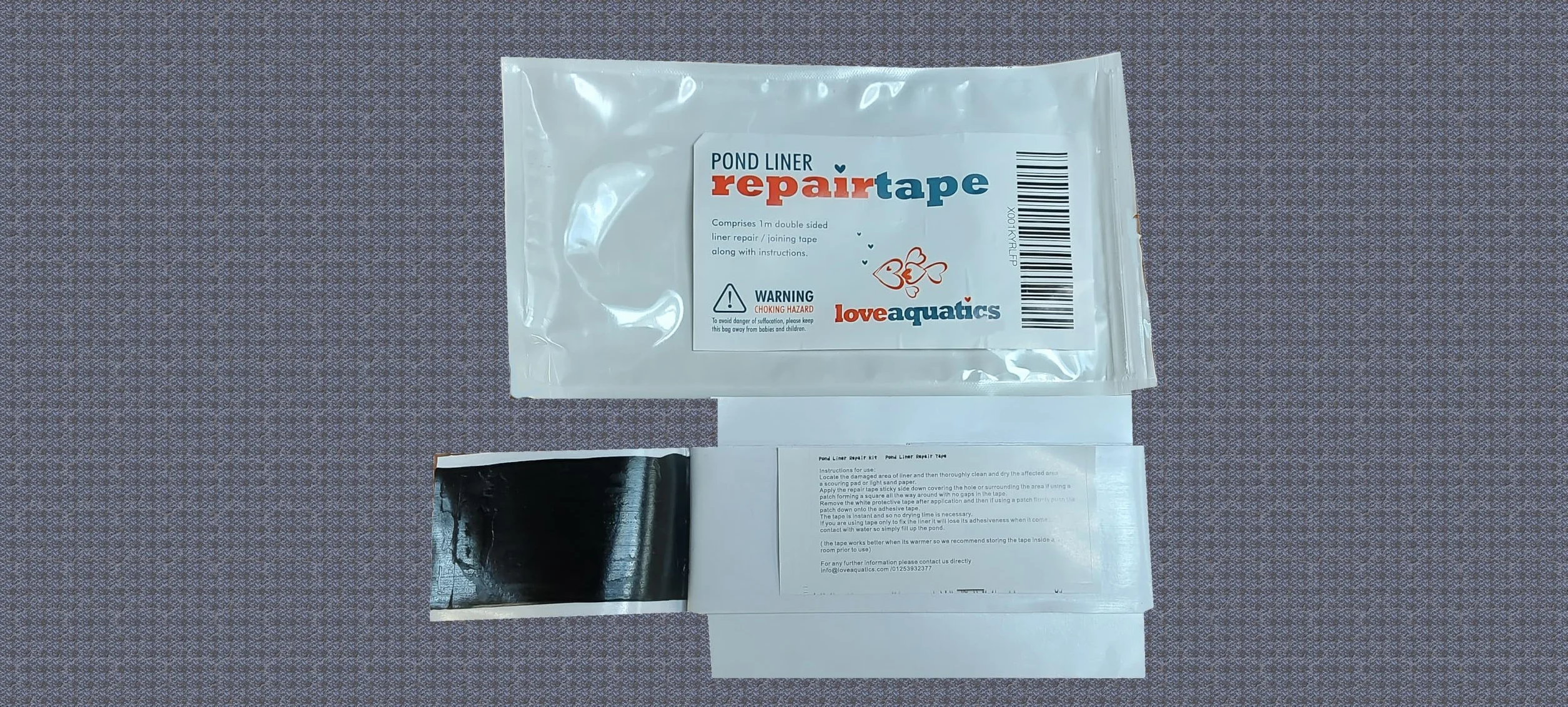 Kit de réparation pour étang en butylène - ruban adhésif 50 mm x 100 cm
