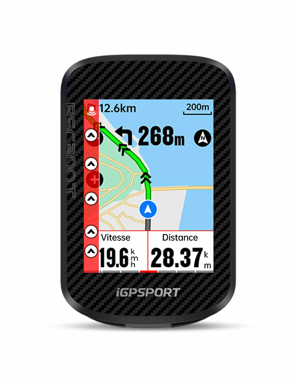 iGPSPORT BSC300T Compteur Velo sans Fil, 2,4’’ Écran Tactile Map Navigation GPS 130+ Données Alerte Hors Itinéraire, Di2 IPX7 Synchronisation Strava Compteur Velo GPS