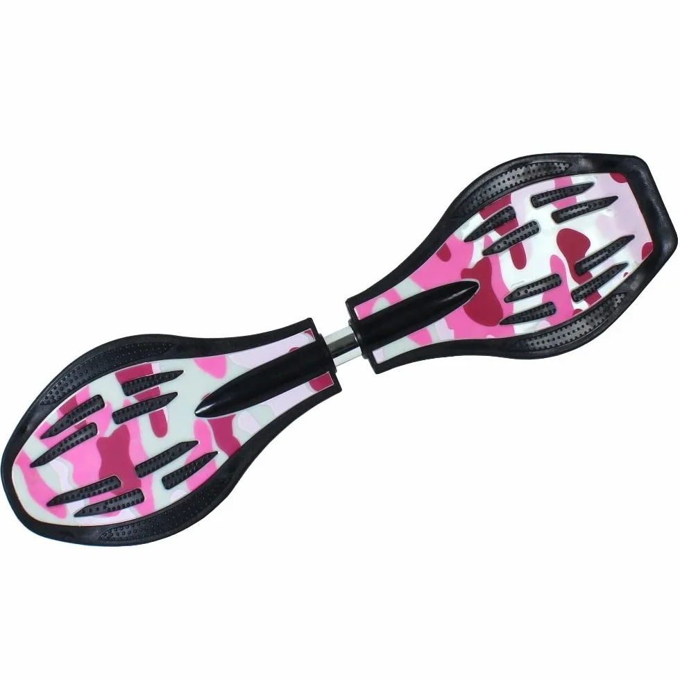 FunTomia Waveboard Roulements à billes ABEC9 avec sac – Jusqu'à 120 kg – (différents designs de couleurs) (rose/armée)