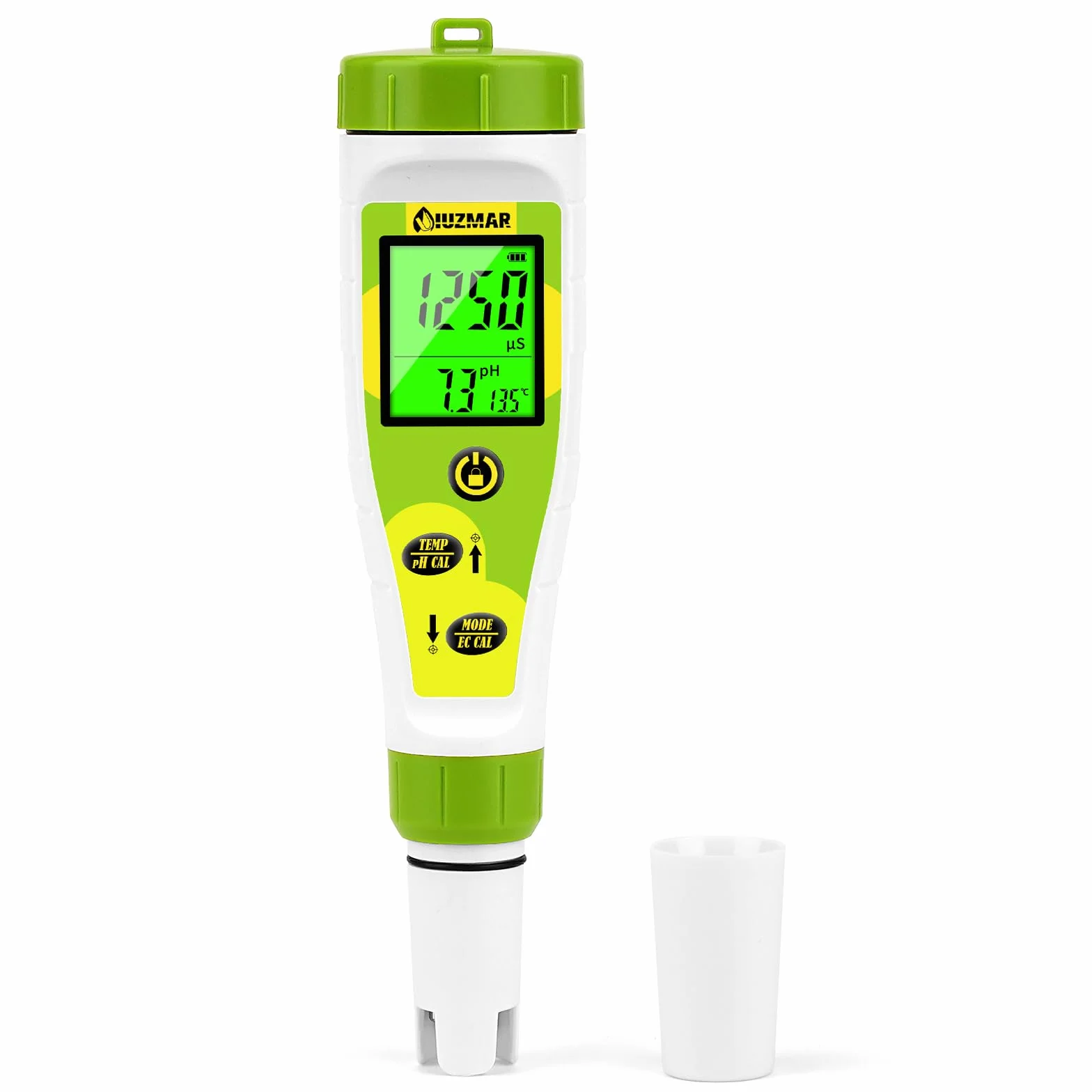 pH Mètre Piscine 4 en 1 PPM EC Temp Testeur pour Système d'Eau, Aquarium