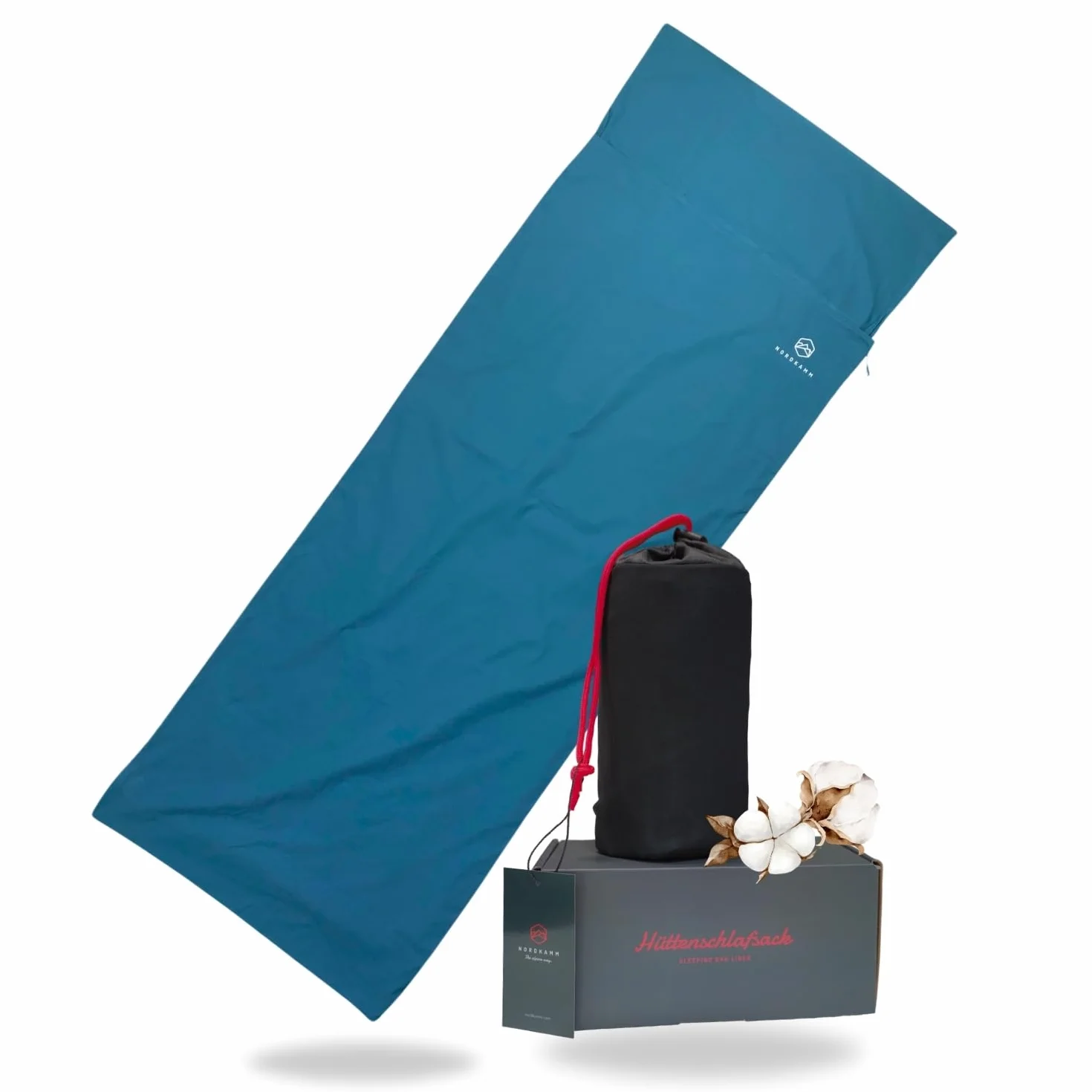 NORDKAMM Drap de Sac de Couchage 100% Coton, Trekking, randonnée, Voyage