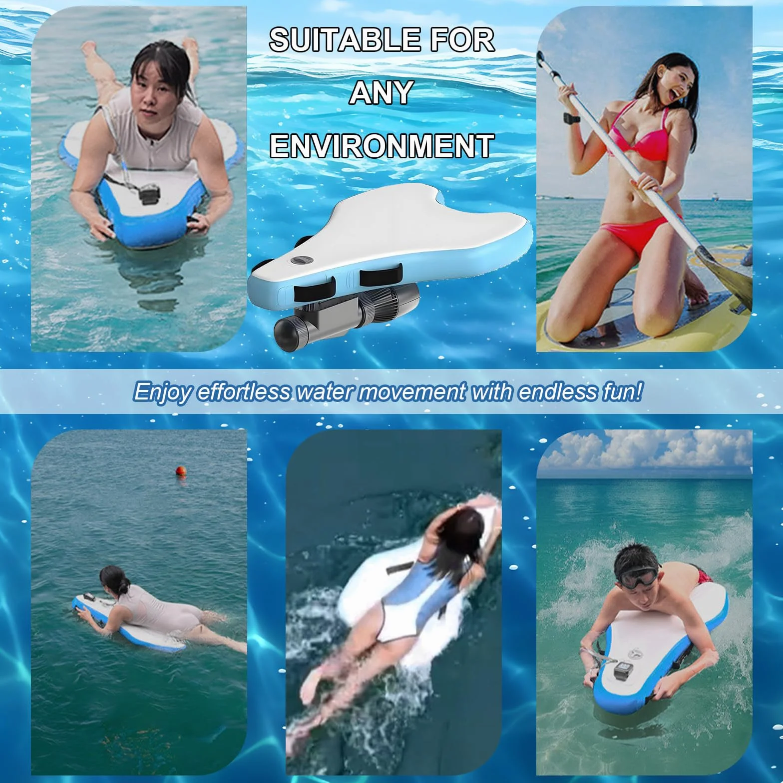 Planche de Surf électrique 500 W / 700 W avec Moteur, propulseur sous-Marin 24 V, Batterie pour ailerons de Surf et de Sup, pour Planche À Pagaie, Kayak, Bateau Pêche 700W