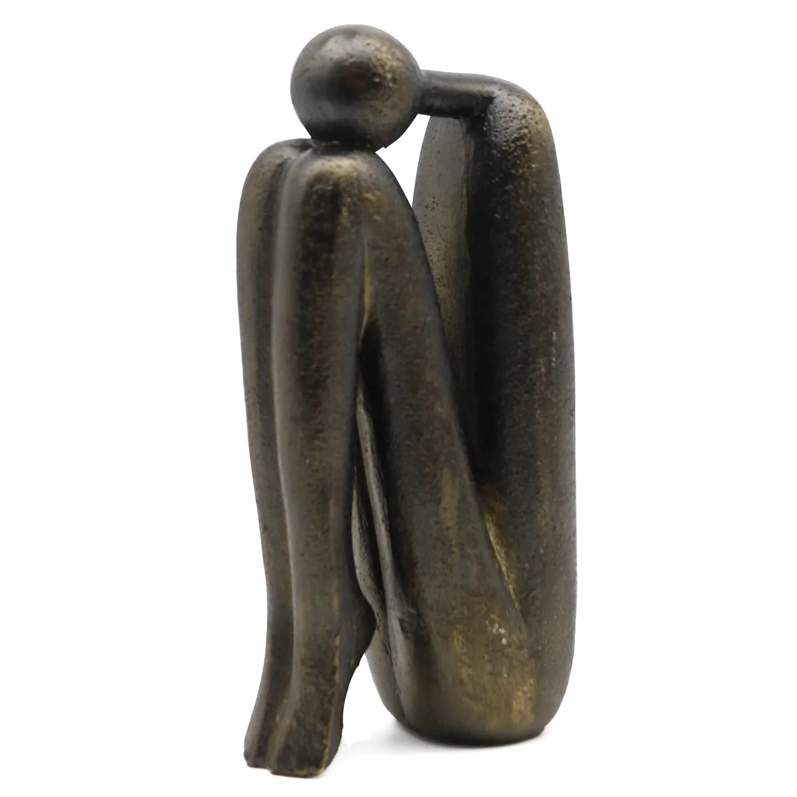 Lukitas Thinker Statues Serre-Livres décoratifs antidérapants en résine