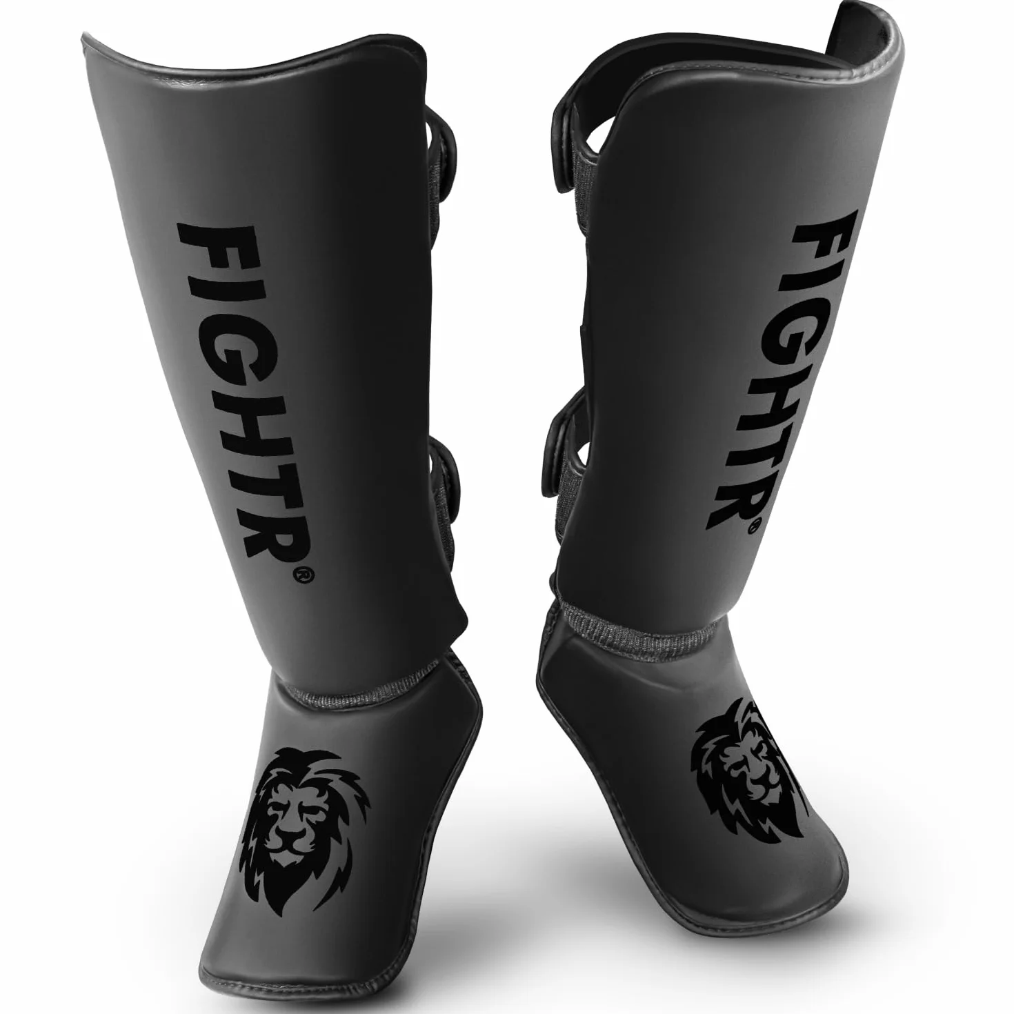 FIGHTR® Protège-Tibias – avec Ajustement Parfait et Rembourrage idéal | Protège-Tibias épais pour Kickboxing, MMA, Muay Thai et Autres Sports de Combat