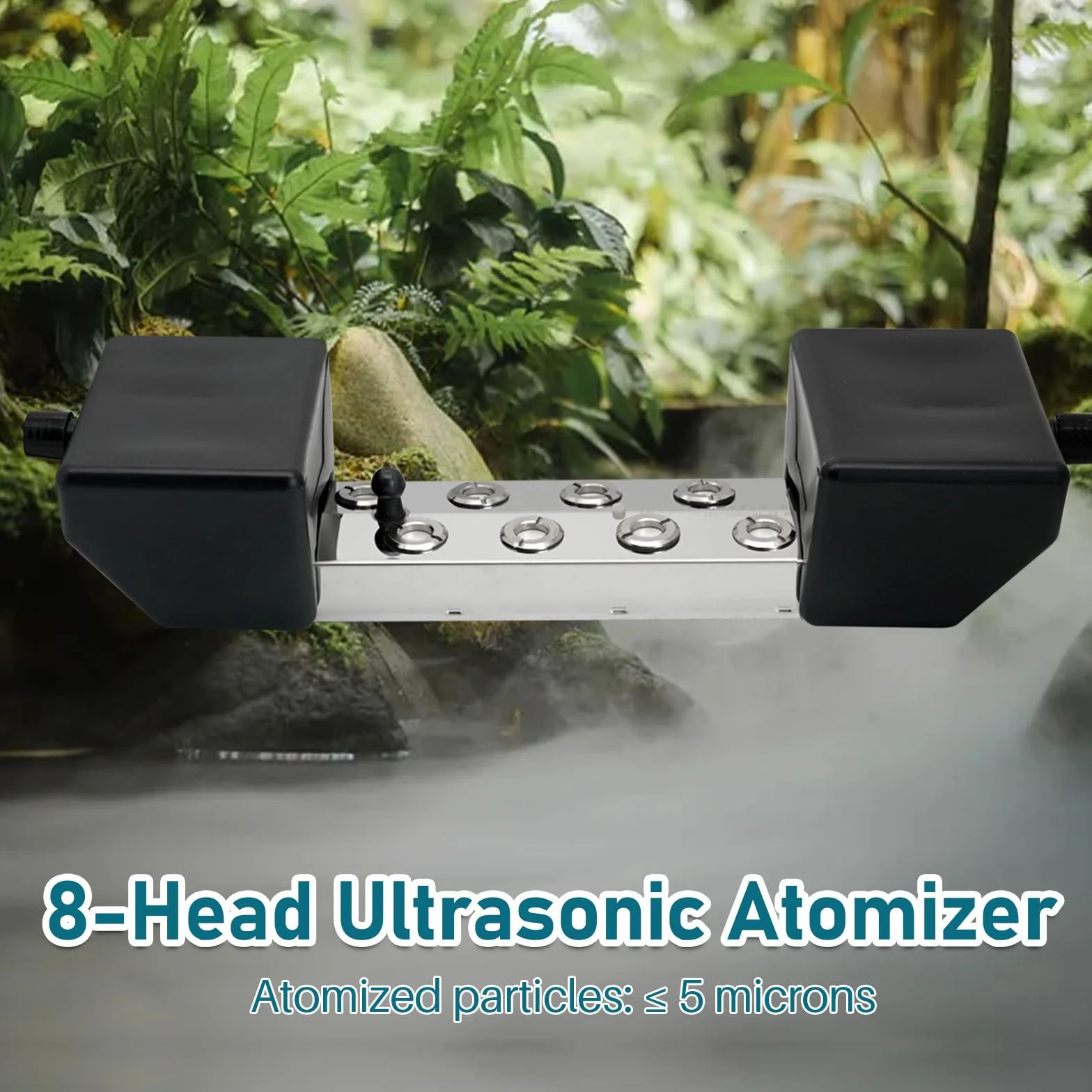 Brumisateur Ultrasons Mist Maker Fogger 6.4L/H 8 Têtes 350w pour Étang