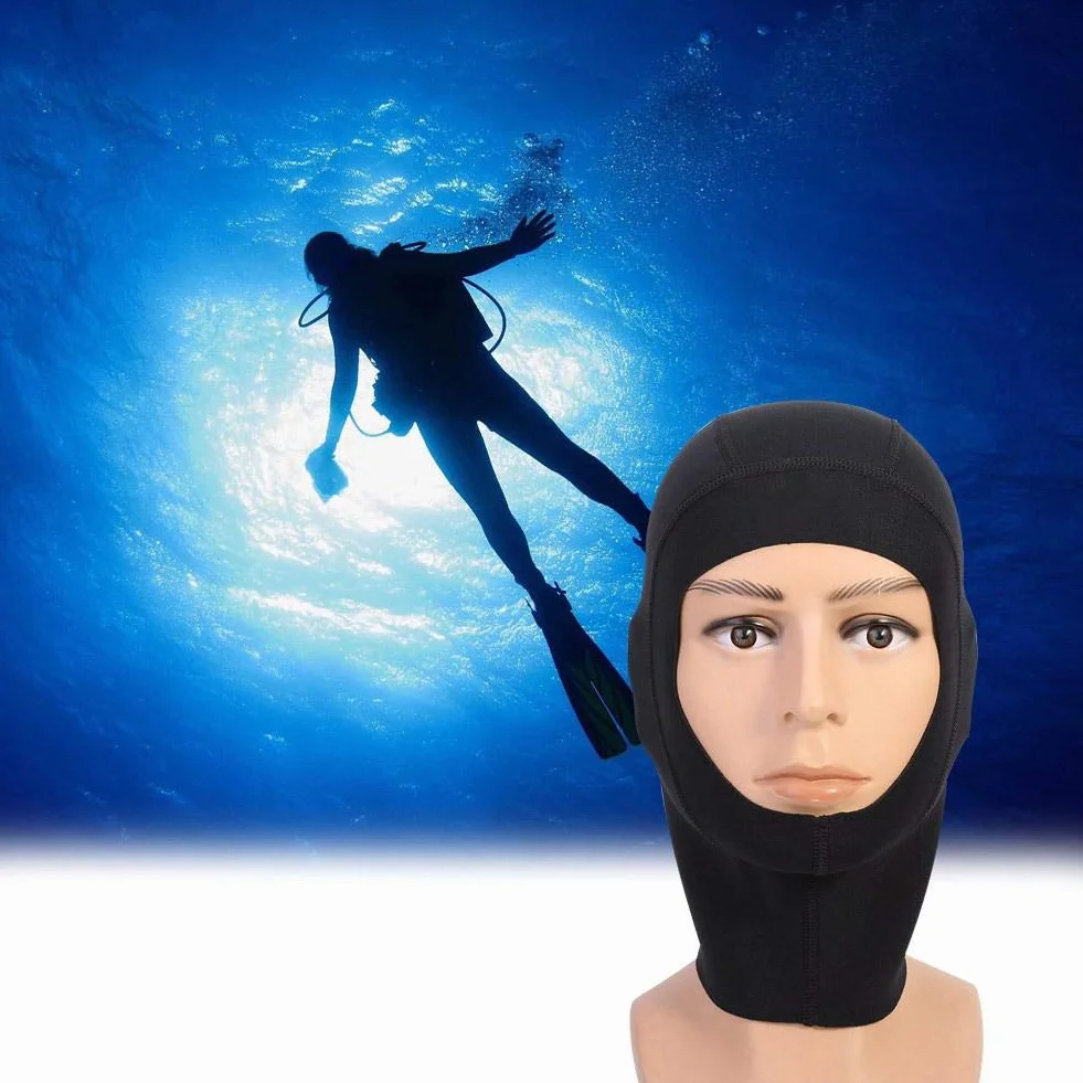 VIFER Bonnet de Plongée Thermique 1mm/3mm Néoprène Cagoule Surf Chapeau Cagoule de Plongée pour Apnée Kayak Voile Canoë
