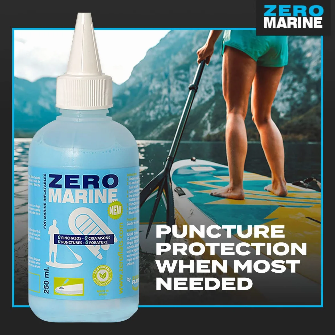Zero Marine Mastic anti-crevaison pour planches de surf à pagaie, bateaux gonflables, adapté à tous les gonflables marins, fabriqué en latex naturel, idéal pour la location de planches de