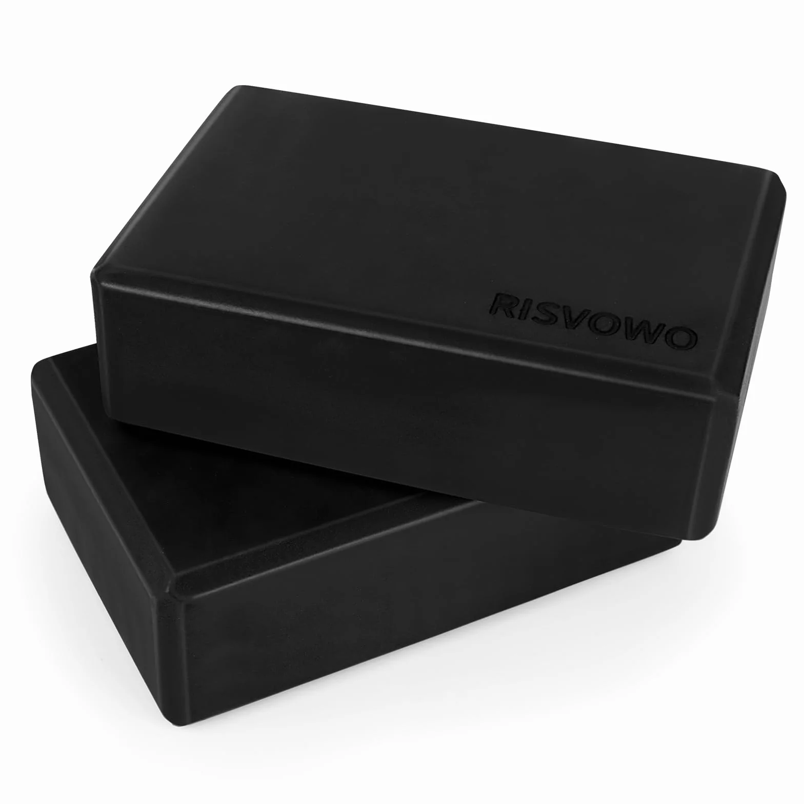 RISVOWO Brique Yoga, Lot de 2 Blocs, Kit en Mousse EVA à Haute Densité pour Pilates, Méditation, Fitness et Stretching