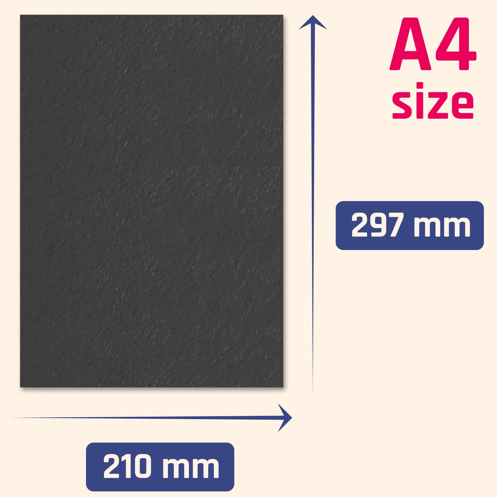 Papier Noir A4 120g 50 Feuilles Cartonné