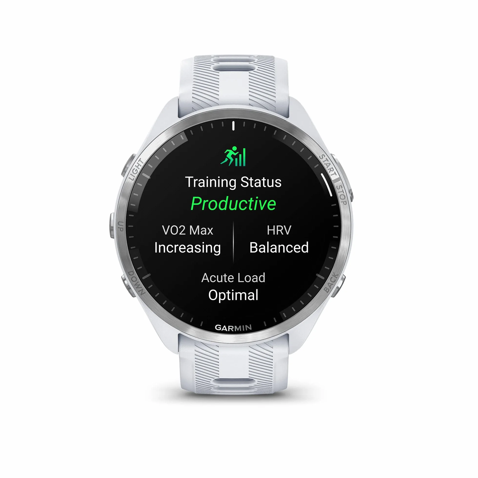 Garmin Forerunner 965 Montre Intelligente Course à Pied AMOLED Whitestone Powder Gray