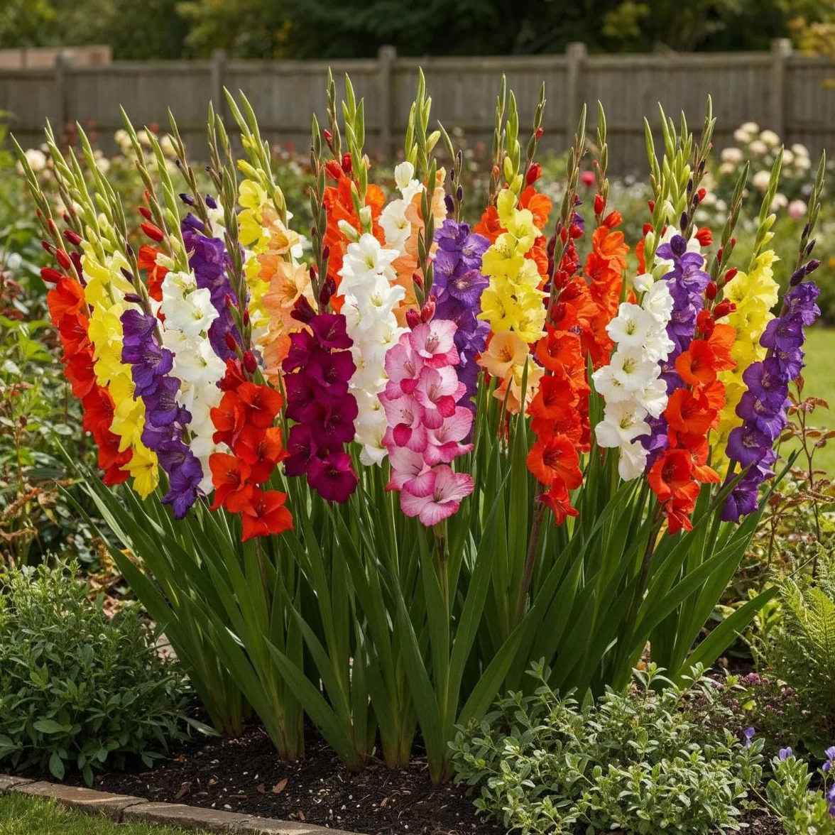 Gladioles Bulbes Collection 50 Bulbes de Fleurs à Planter Exterieur Plantes Vivaces Rustique Hollande