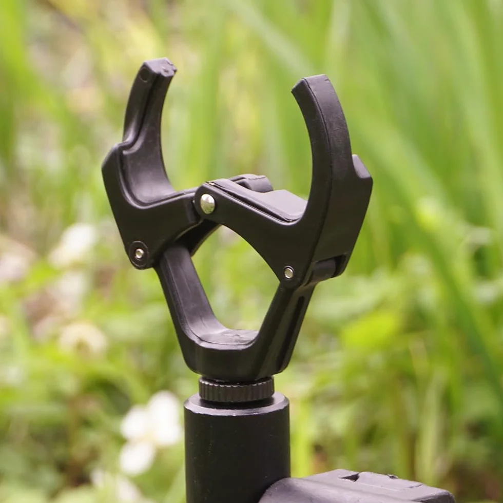 Hirisi Tackle Lot de 4 têtes de support de canne à pêche à la carpe Noir