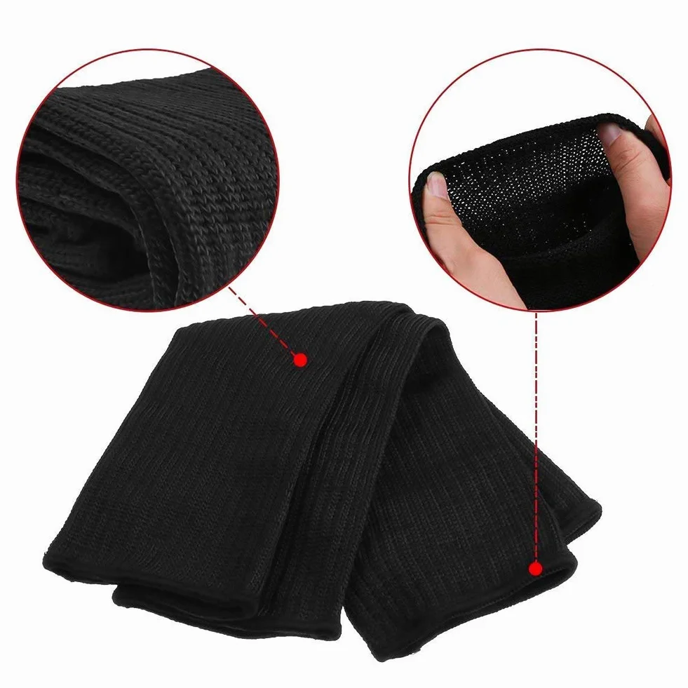 2 Paires Manchettes Avant-bras Anti-Coupure en Kevlar Protection Avant Bras Résistant à la Coupure Brûlure pour Fitness Sport Randonnée Voyage Jardin Ferme