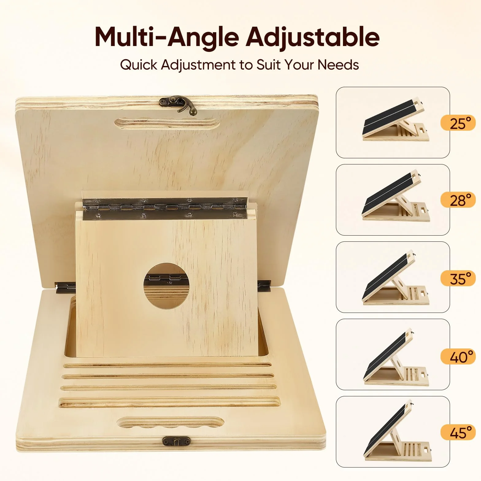 Plan incliné en bois 5 angles réglables, plan de stretching pour mollets avec affiche d’entraînement, capacité de charge 300 lbs, plan de stretching mollets pour squats, jambes, talons et chevilles
