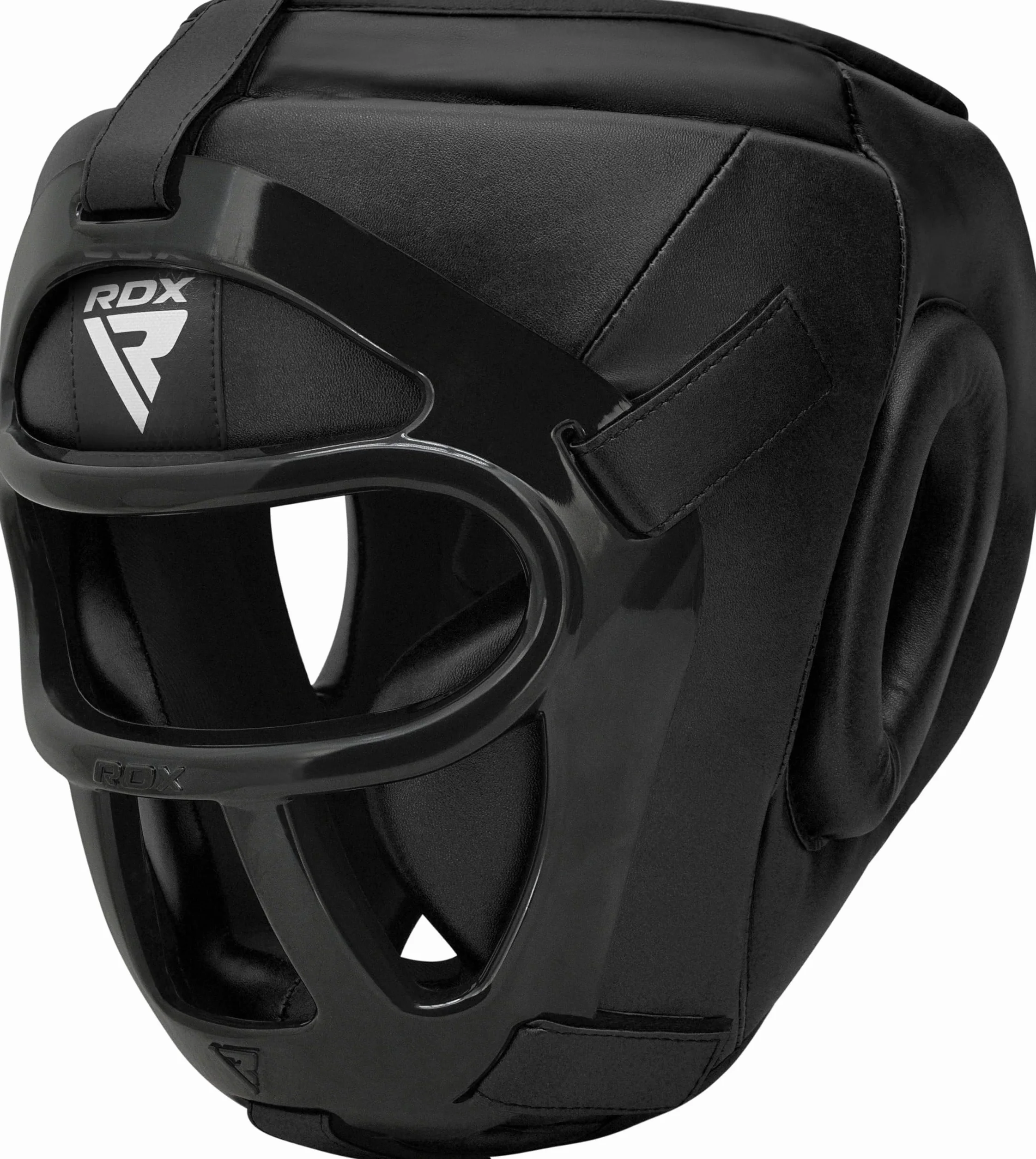 RDX Casque de Boxe MMA Entraînement Maya Hide Cuir Head Guard Grille Amovible Muay Thai
