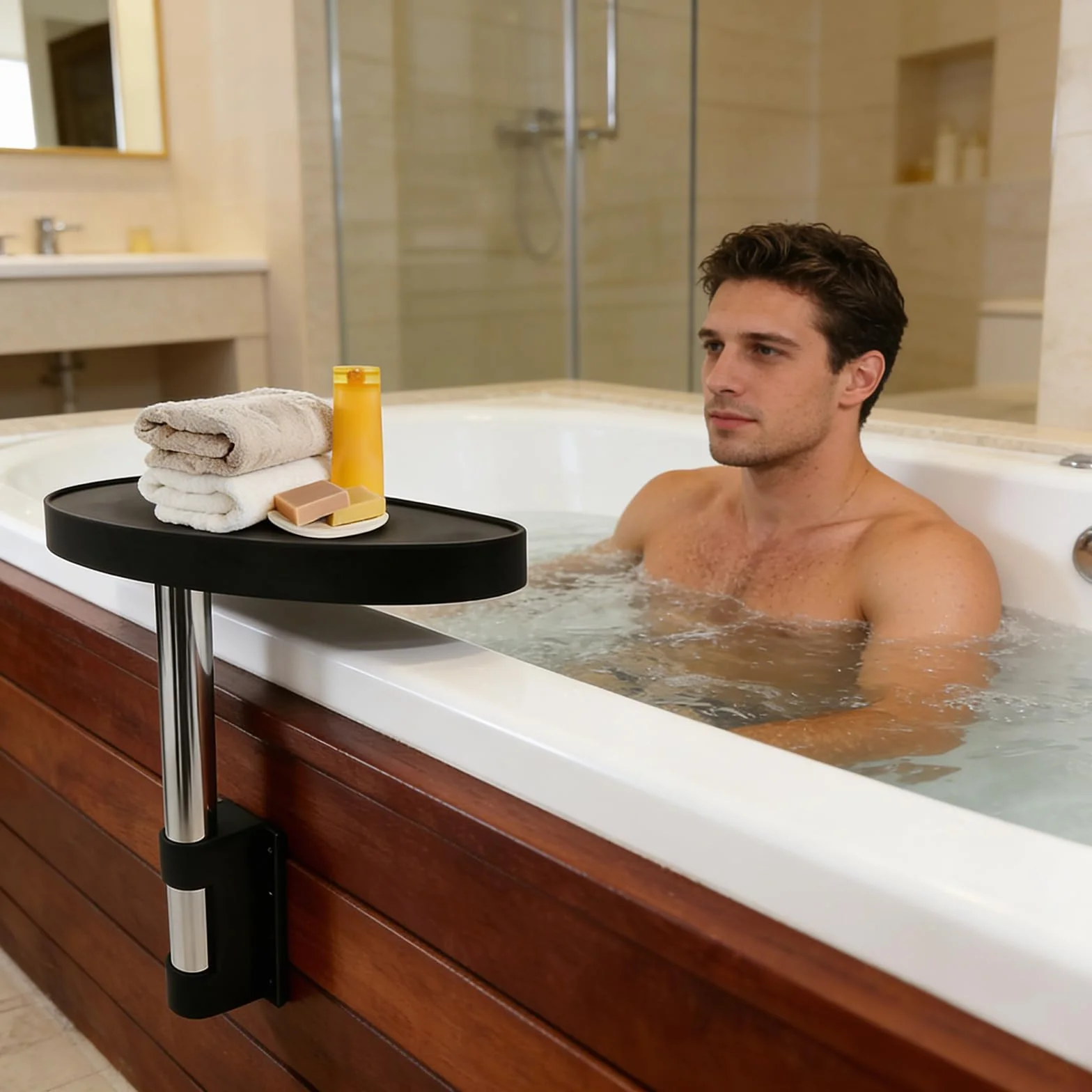 Plateau d'appoint pour baignoire 59 x 37 x 53,5 cm