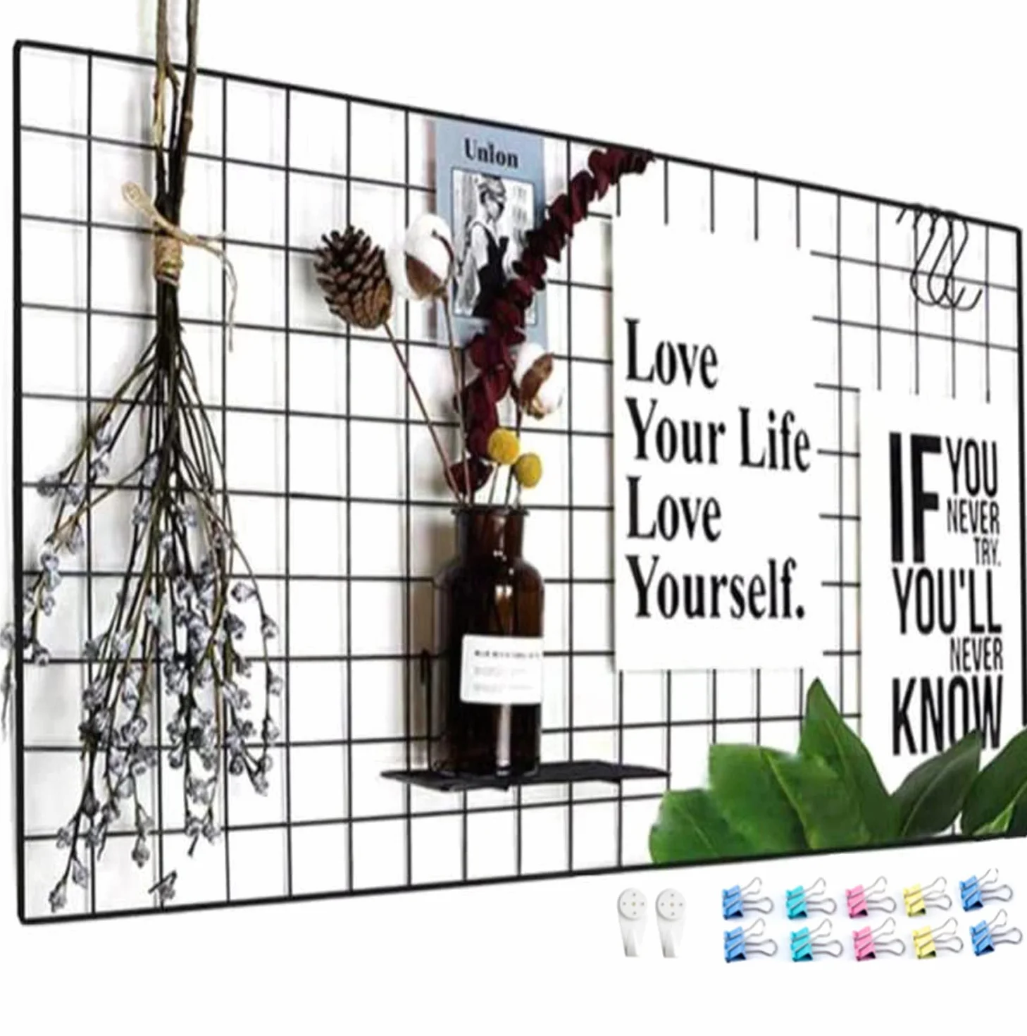 Eisen Grid Panel Metal Mesh Wall Art Display & Organiseur