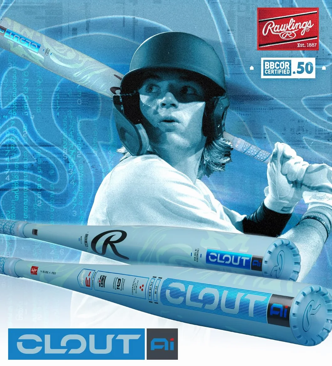 « Rawlings | 2025 | Batte de Baseball Clout AI | BBCOR | -3 Gouttes | Corps de 2 5/8" | 1 pièce. Alliage