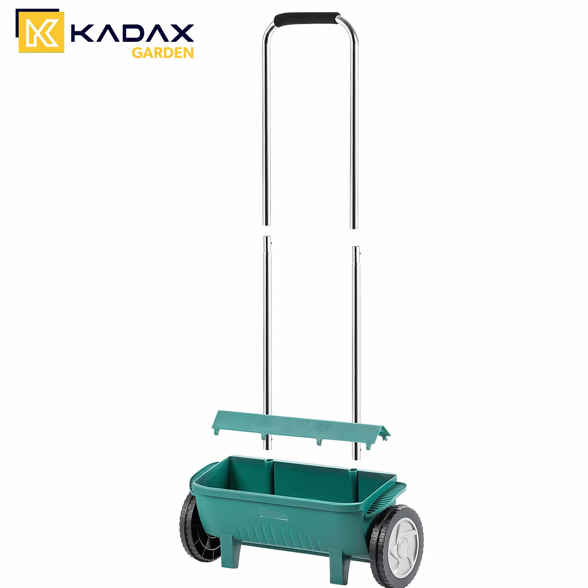 KADAX Épandeur de 12 L pour Engrais, Graines de Gazon et Sel de Déneigement
