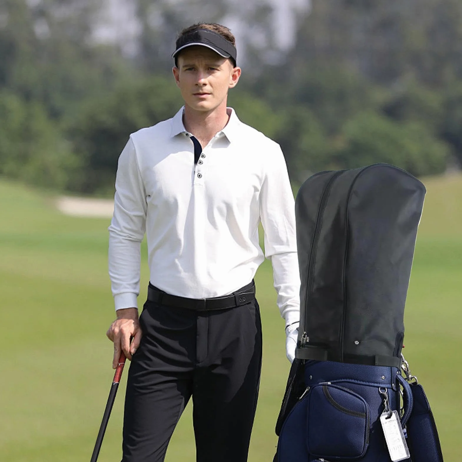 Housse De Pluie Sac De Golf, Capuchon De Pluie Imperméable, Couverture De Sac De Golf, Housse De Pluie Anti-poussière Avec Protection Efficace contre les Intempéries Pour Protéger