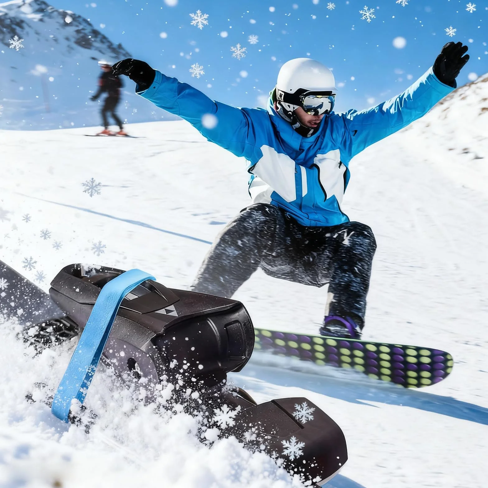 30 Pièces Retenue De Frein De Ski, Caoutchouc De Fixation Ski, Bleu Dispositifs De Retenue De Frein De Ski, Sangles De Fixation Élastiques en Caoutchouc, pour Snowboard Accessoires De Sports d'hiver