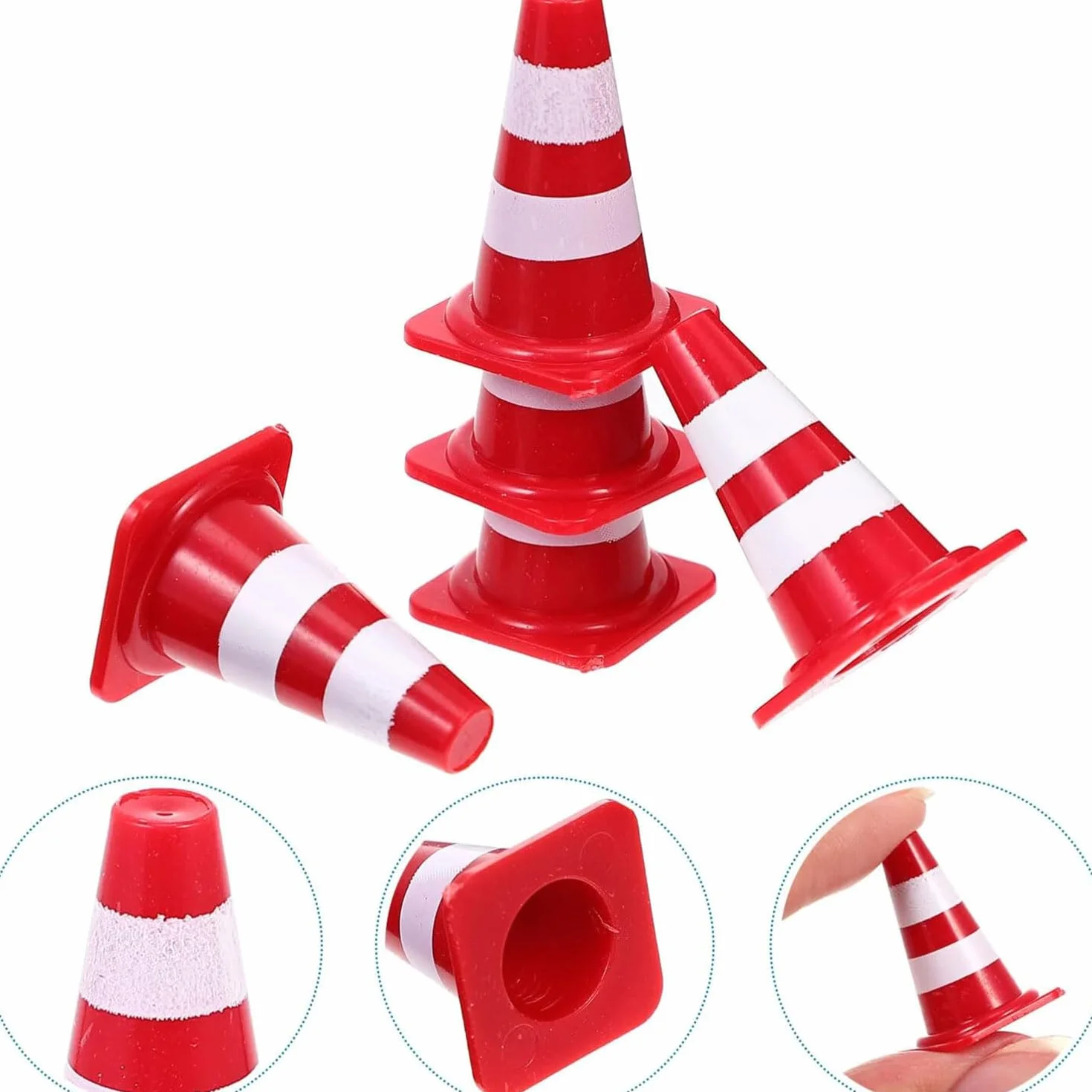 Mini Cônes de Signalisation en Plastique 30 Pièces pour Enfants Jeu de Construction