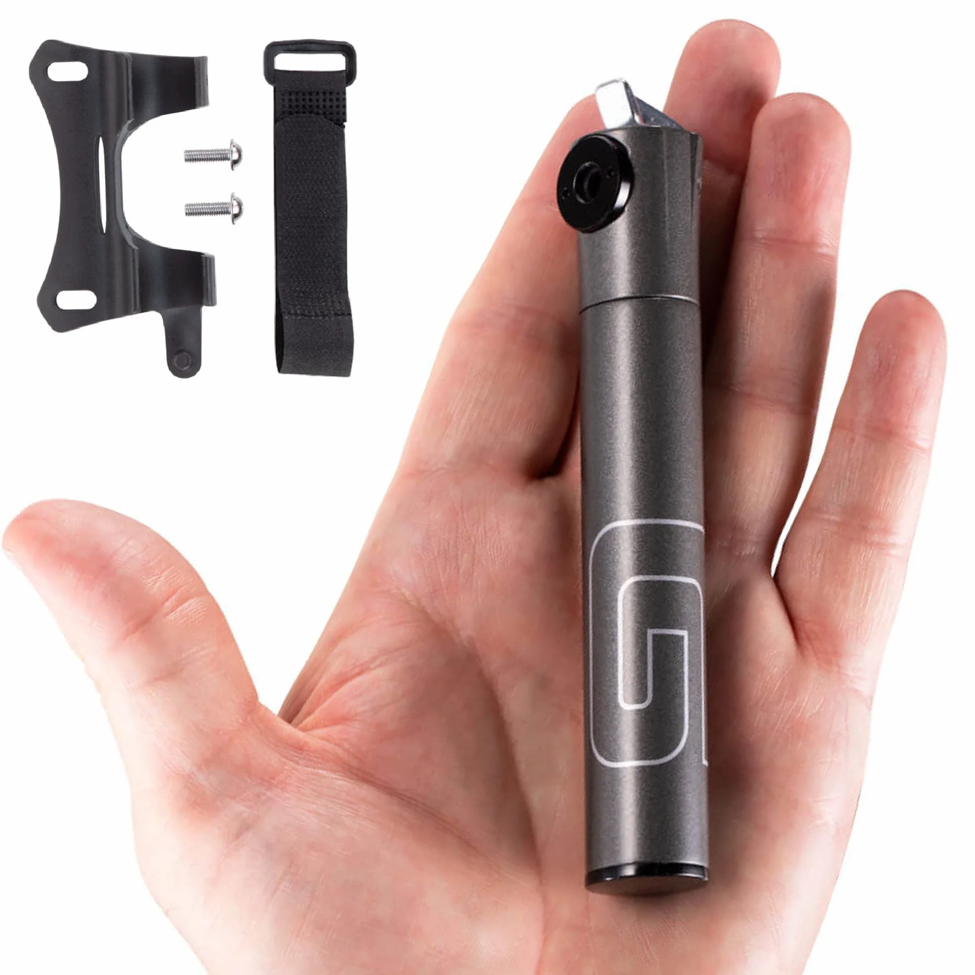 GIYO Mini Pompe à vélo pour vélo de Route – Valve Presta, Barillet télescopique CNC 120 psi, légère et Portable, Serrure de Valve sécurisée, fabriquée à Taiwan (GM04)