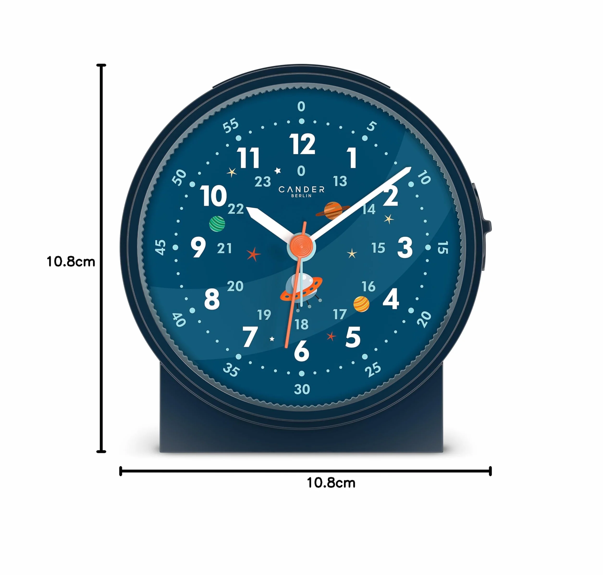 Cander Berlin MNU 1209 A Réveil pour Enfant Silencieux Astronaute Espace lumière Snooze éclairage analogique garçons Filles Chambre d'enfant