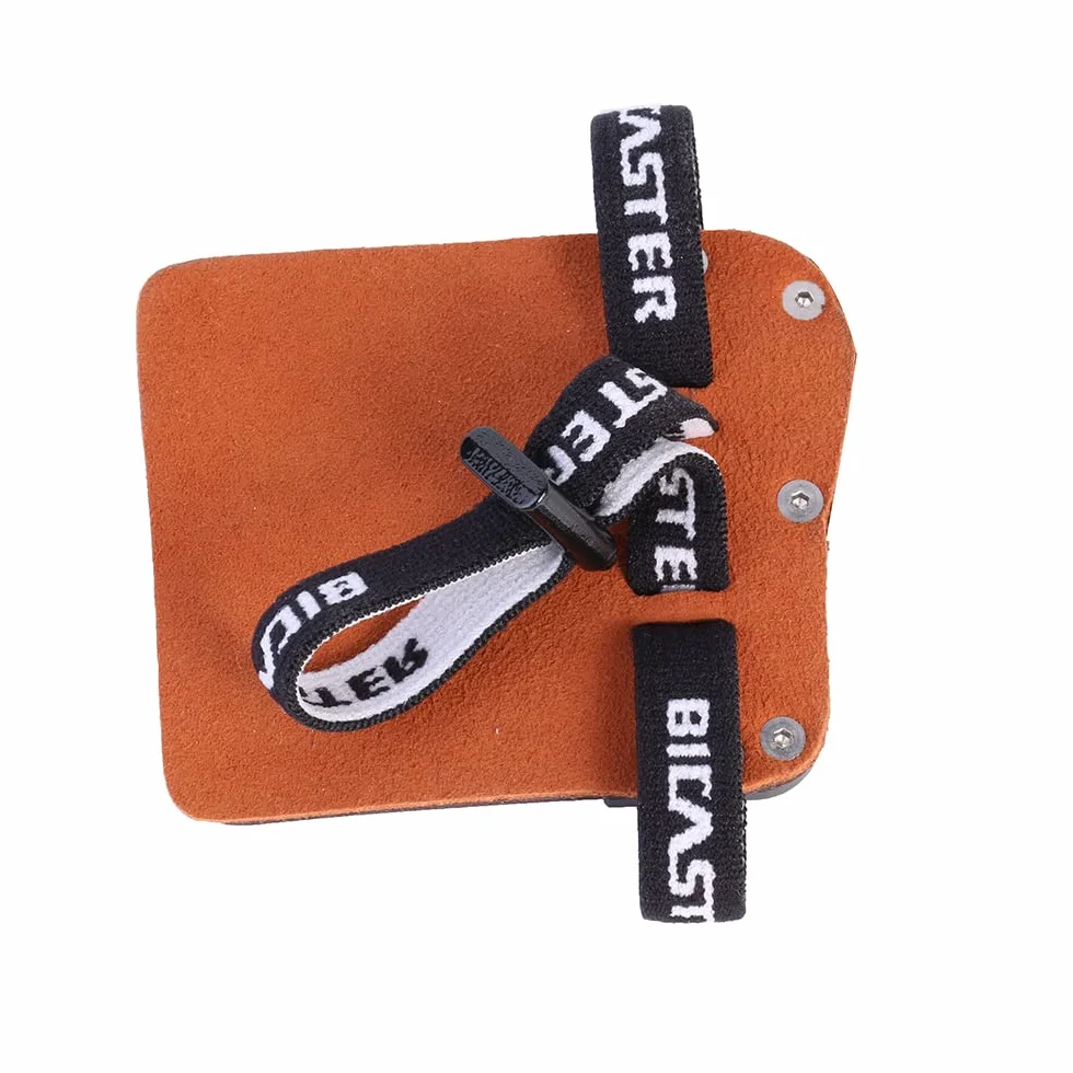 BICASTER SP3 Barebow Doigts Tabs en Cuir de Vache + Plaque en Aluminium