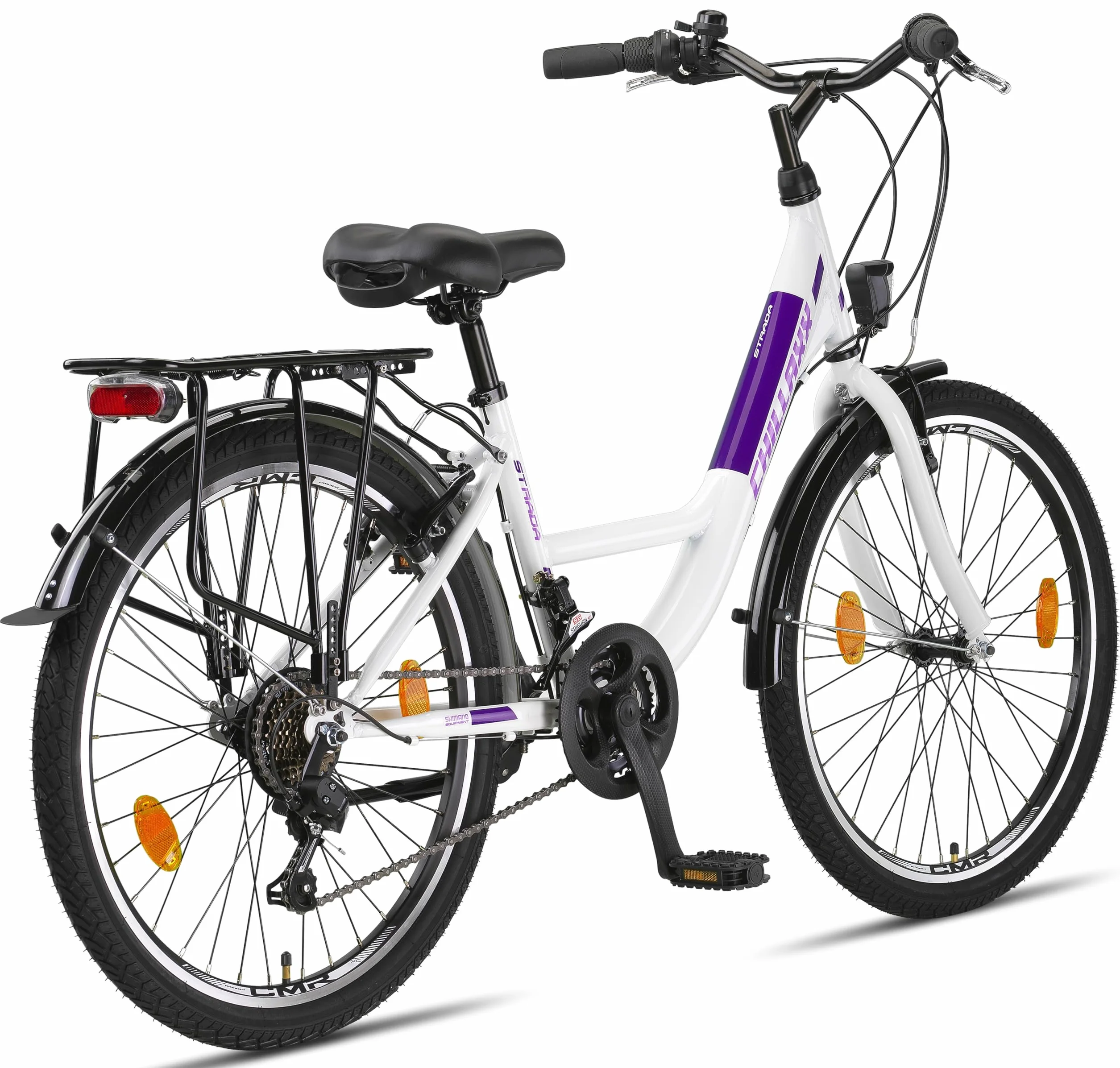 Chillaxx Bike Strada Premium City Bike de 24, 26, 28", Vélo pour filles, garçons, hommes et femmes, 21 vitesses, vélo hollandais