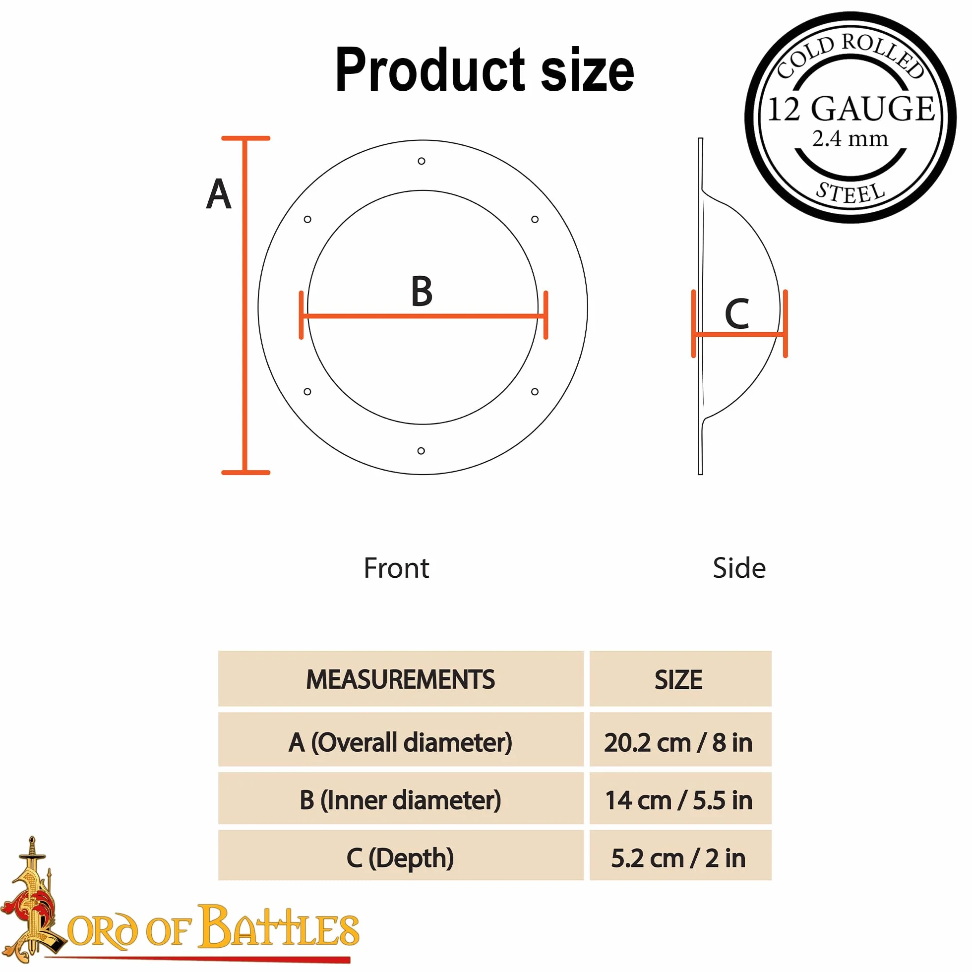 Boss Forged Shield Hand | Viking Shield Umbo | Medieval Shield Umbo | Fully Functional Historical Battle-Ready Shield Boss