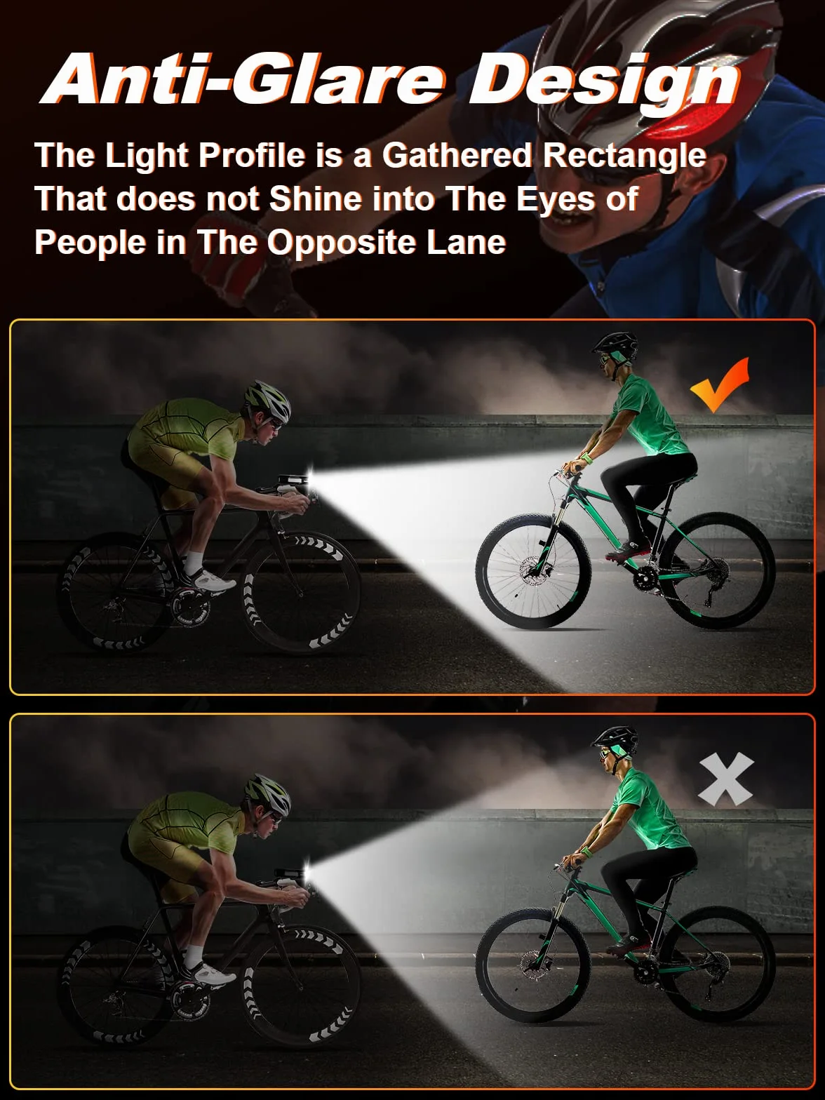 IPSXP Lumiere Velo, 14+ Heures Temps d'endurance & IPX5/6 Étanchéité, Power Bank Function, Chargement USB Eclairage Velo Avant et Arriere, 5 Modes, Convient à Tous Les Types de vélos