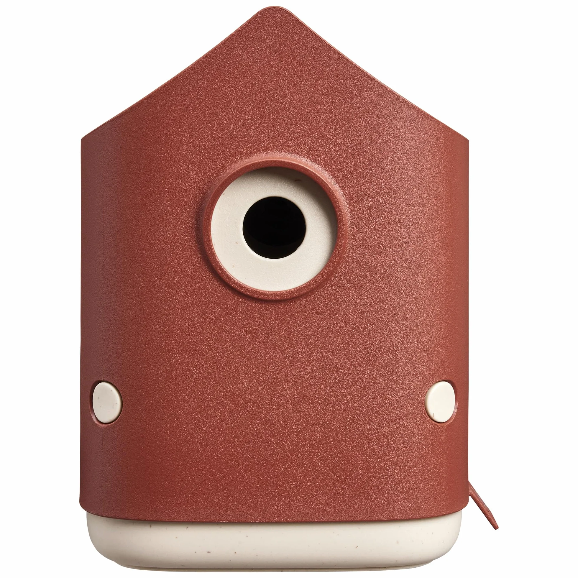 Elho Cosy Bird House 18cm - Nichoir Oiseaux Exterieur - Plastique 100% Recyclé - Rouge/Tuscan Red