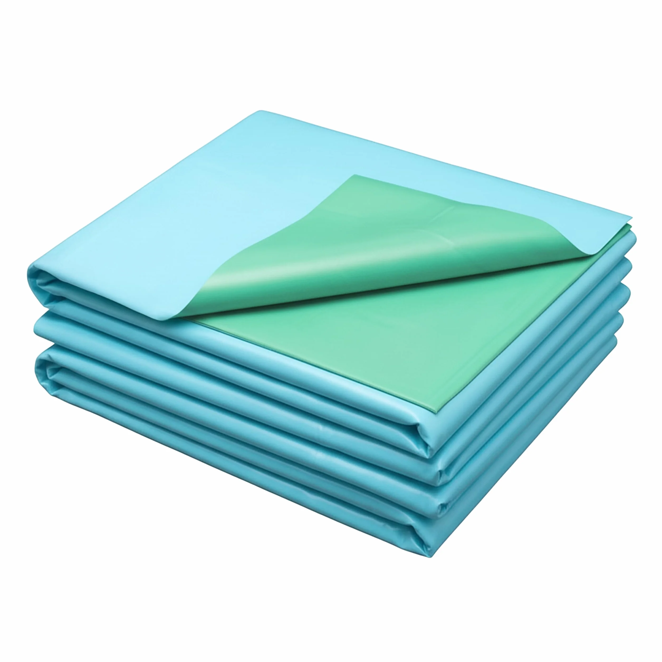 Bâche pour Bassin Extérieur 6x5m (30m²) Liner Étanche PE 0,5mm Résistant UV 3 Couches Bleu-Vert