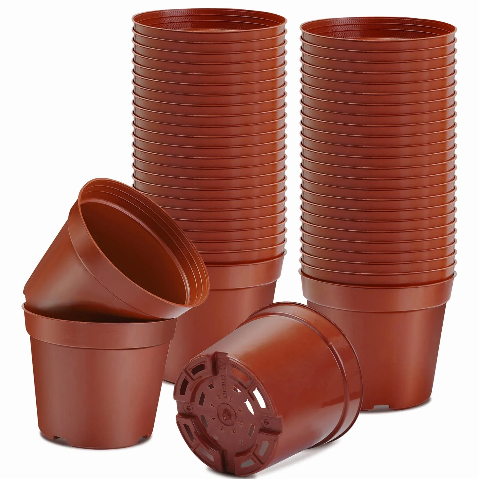 Pots pour Semis 6cm 40 Pièces Réutilisables en Plastique pour Pépinière