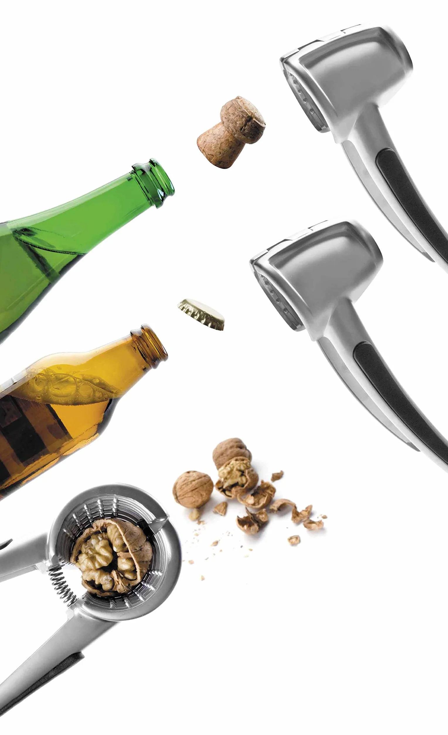 Lacor Casse-noix Multifonction 3 en 1 en Zamak, Accessoire de cuisine robuste et pratique