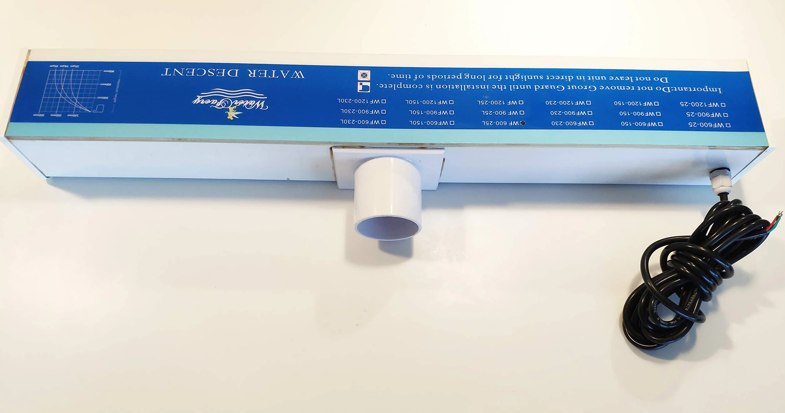 PISCINE Lame d'eau Cascade Acrylique 60cm LEDs intégrées Télécommande Coffret transformateur
