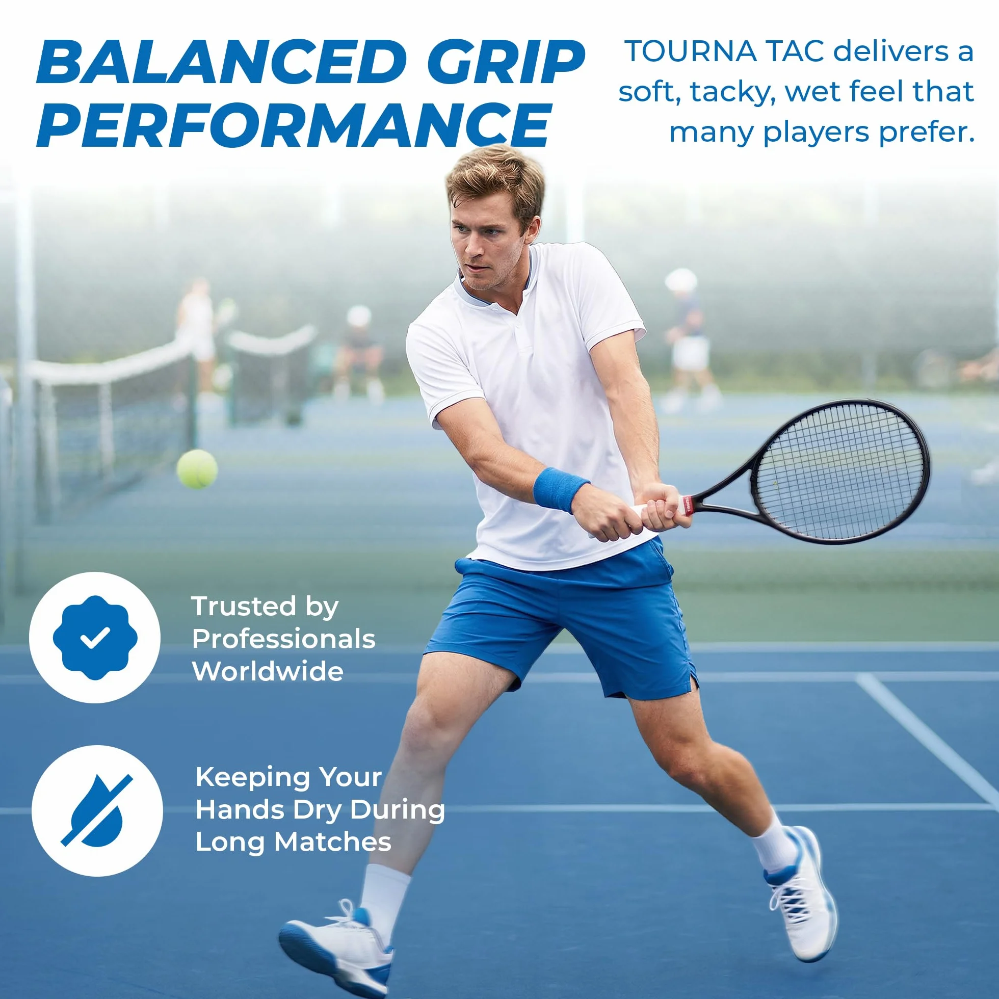 Tourna Unique Sports Tac Tennis-Griff Lot de 10