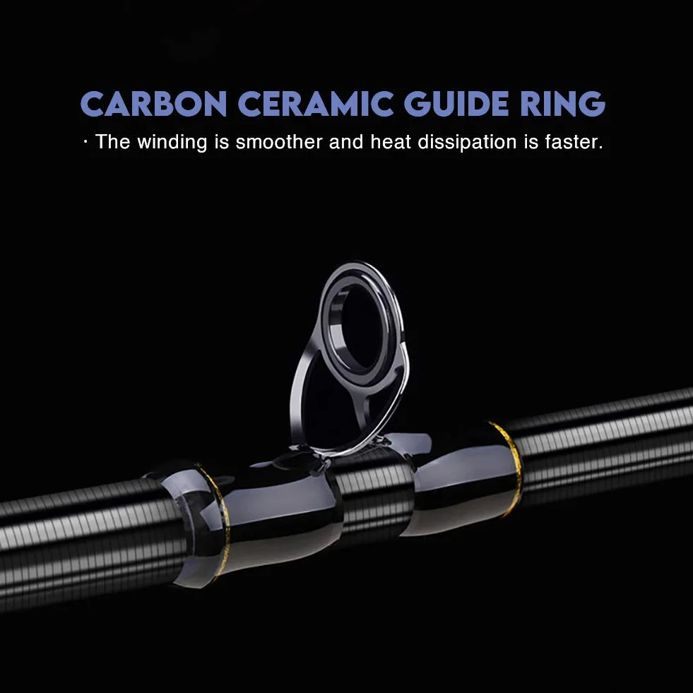 NIERBO Lot 7 Anneaux Canne Pêche Acier Inoxydable Kit Réparation Guide Pêche