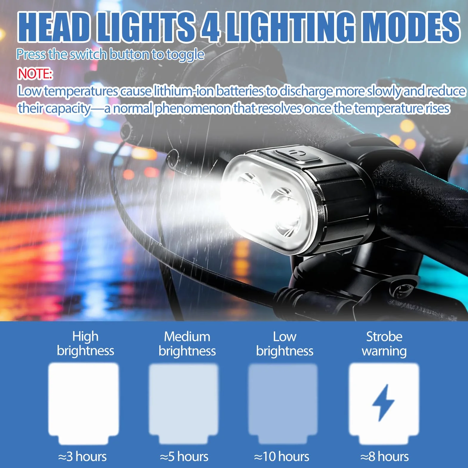 Kit Éclairage Vélo Avant et Arrière Rechargeable USB-C – Lampe Vélo LED Puissante IP65 Étanche – 4+6 Modes de Luminosité pour VTT, Route, Ville et Trottinette Électrique – Lot de 2