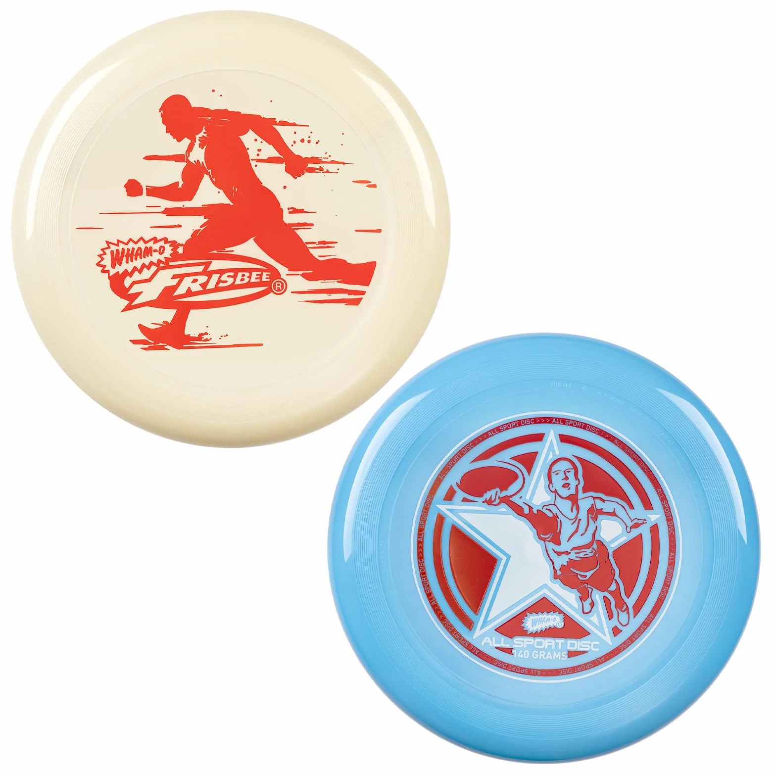 Wham-O Frisbee All Sport Disc 140g, 25.02cm, Durable et antidérapant pour Les Jeux de Plein air, Parfait pour Les Sports d'équipe et Le Plaisir en Famille -2 Pack