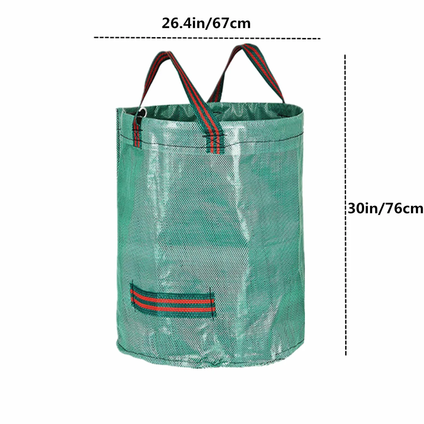 Sac Jardin Dechets Verts Résistant 272L 3 Pièces Réutilisable avec Poignées Pliable Autoportant