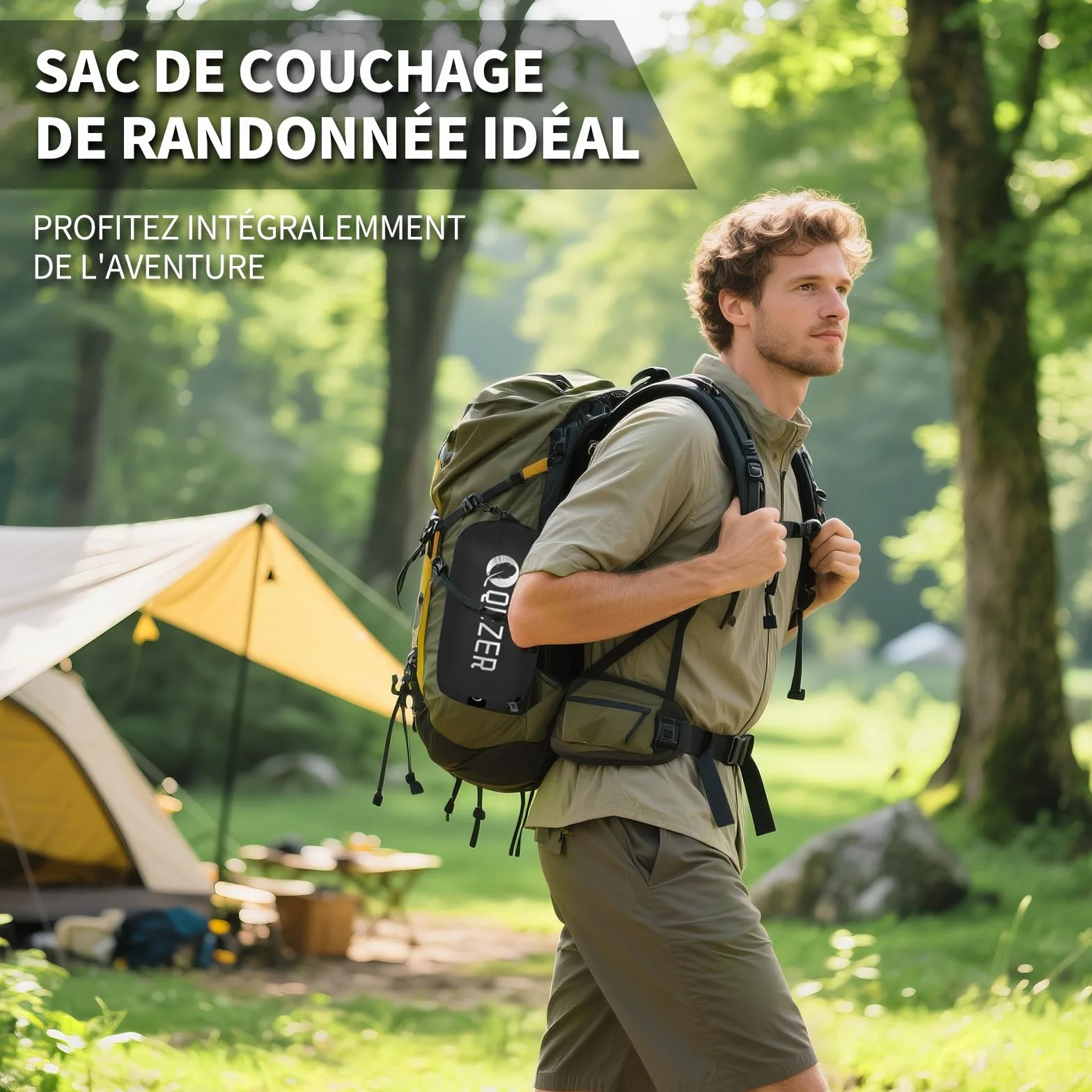 Sac de Couchage Adulte，Sac de Couchage en Duvet, 650 FP Pouvoir gonflant, Ultra-léger et Portable, 8℃ à -30℃, 4 Saisons, idéal pour Camping et randonnée
