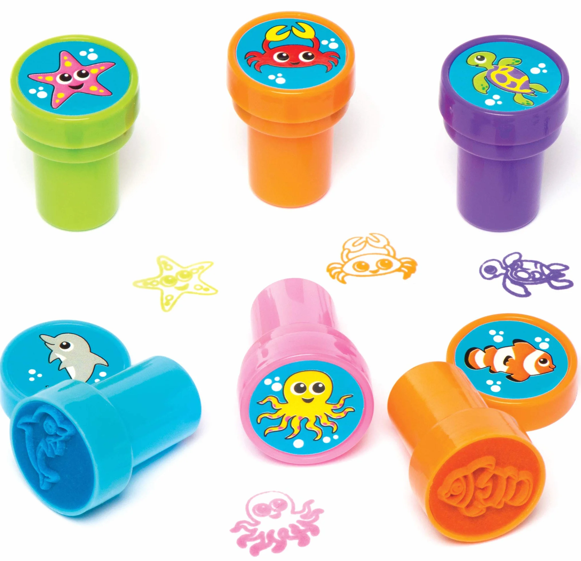 Baker Ross Sealife Self-Inking Stampers Arts and Crafts for Kids (Pack of 10)