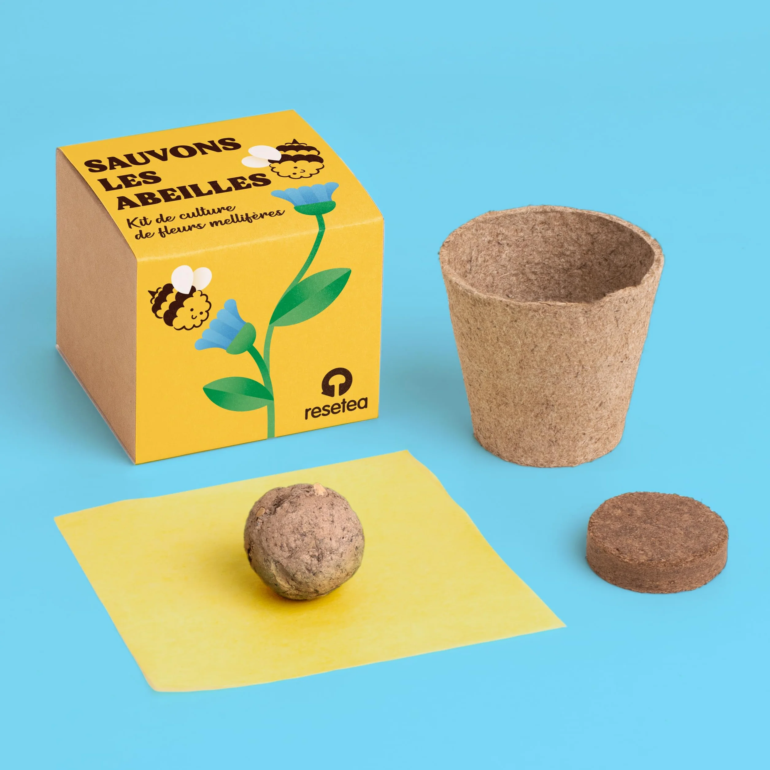 Sauvons les Abeilles Kit de Culture de Fleurs Mellifères Bombe de Graines pour Pollinisateurs