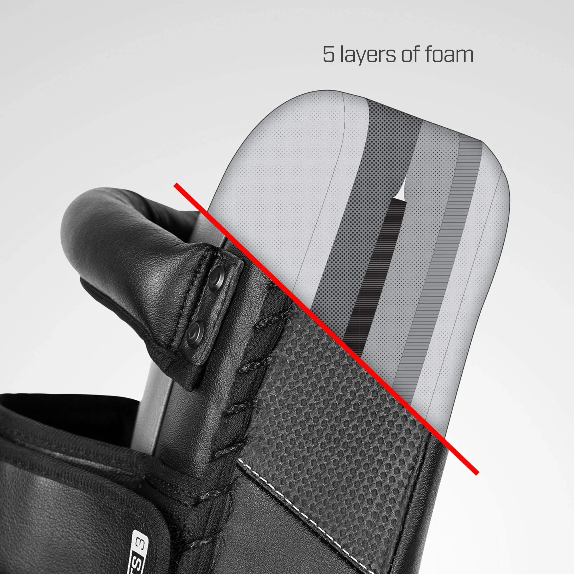 Hayabusa PTS3 Thai Pads - Pre-curved - Black - Standaardmaat