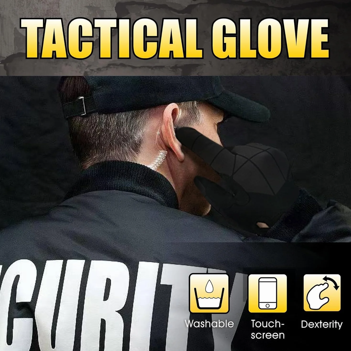 Gants tactiques de police avec écran tactile - Protection contre l'abrasion EN 388 niveau 4 - Respirants, légers, antidérapants, doigts complets pour l'extérieur, l'armée, l'entraînement