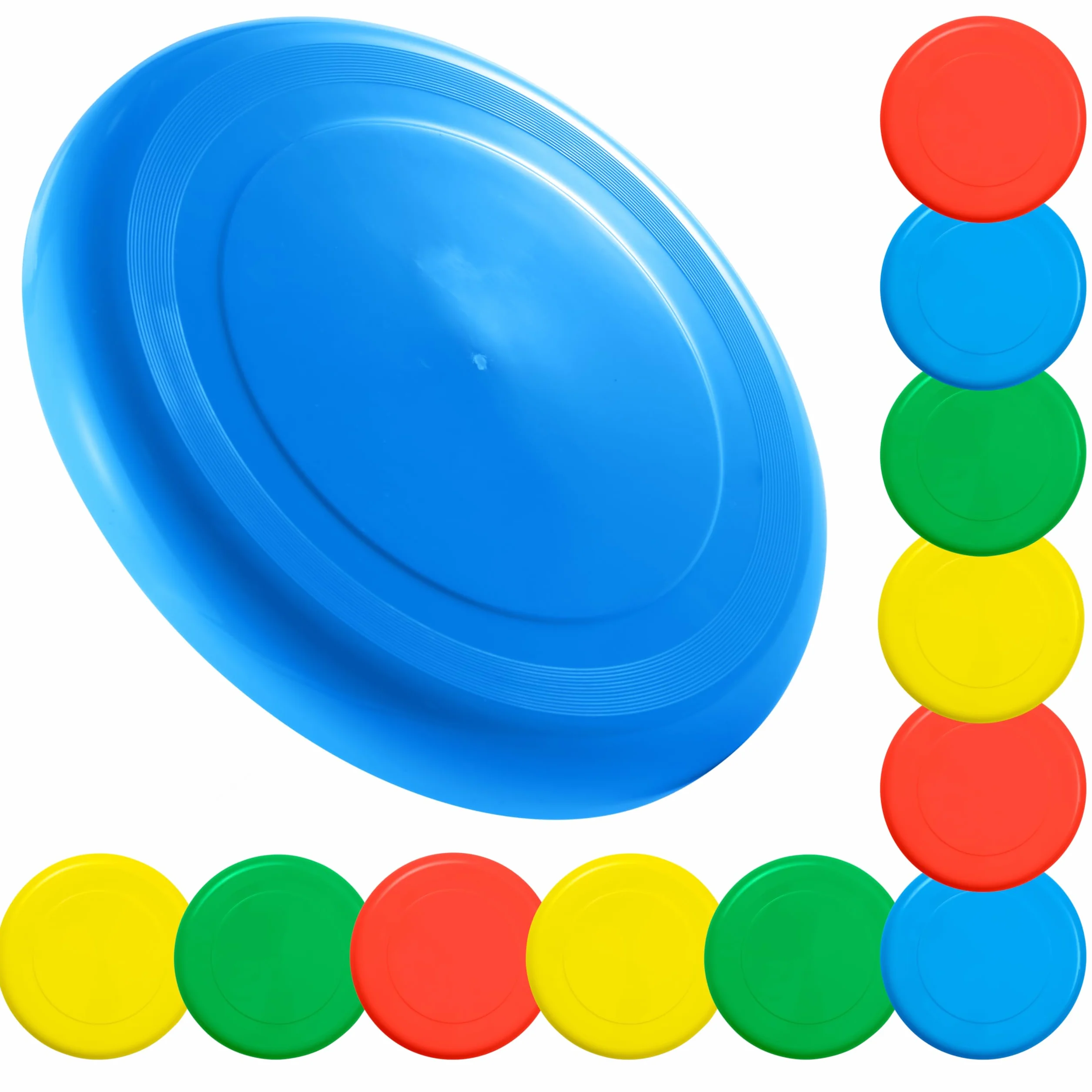 BRAMBLE 12 Frisbees, Soucoupes à Disque Volant, Freesbee pour Enfants, Adultes & Chiens, 23cm - Extérieur, Plage, Parc, Anniversaires, Cadeaux Invités